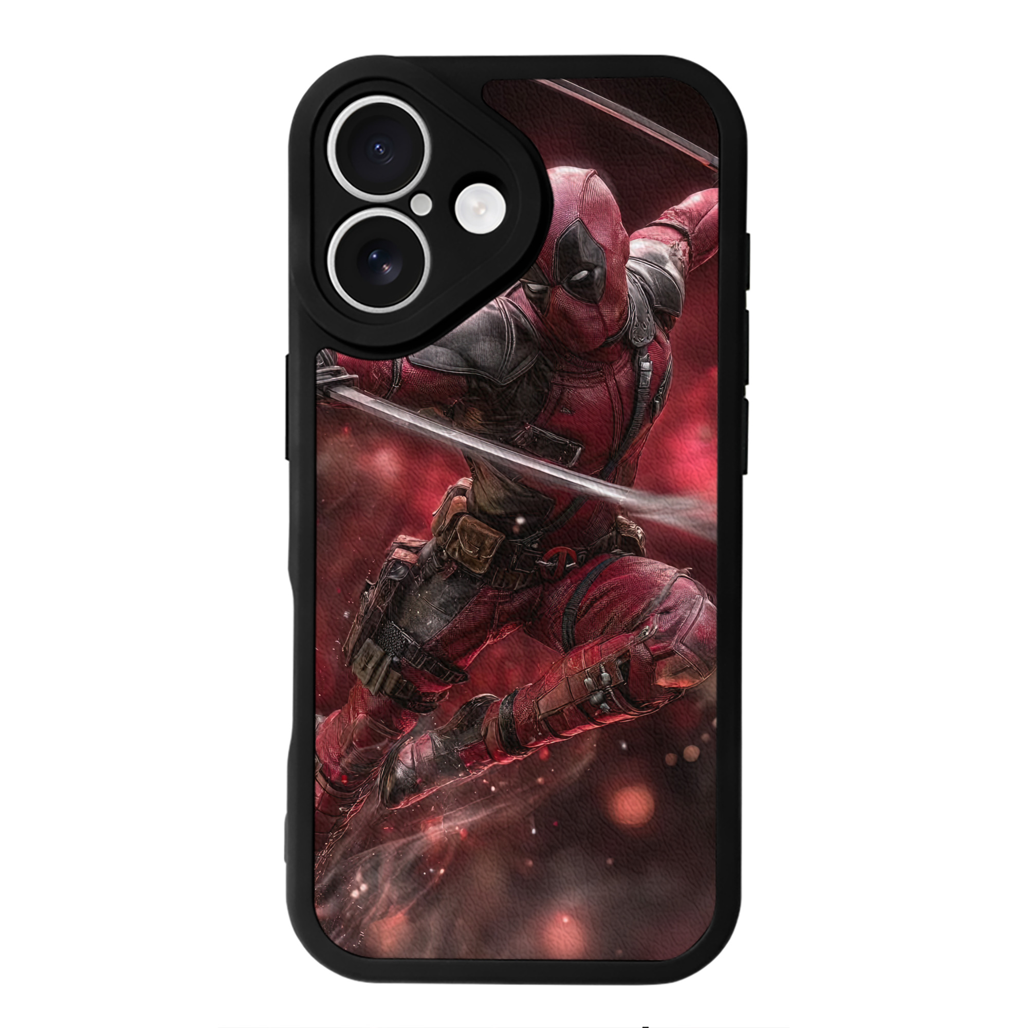 （画像用） Deadpool デッドプール 【iPhone 16シリーズ対応】シリコンスマホケース（レザー調） 材質：シリコン